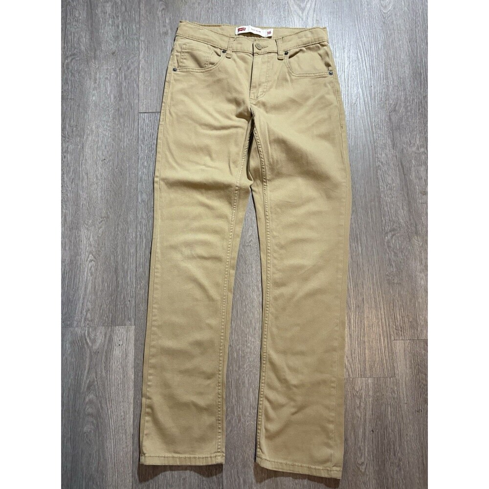 Levi's 511 Pants Boy's Size 16 Reg 26x30 Tan Khaki Slim Stretch